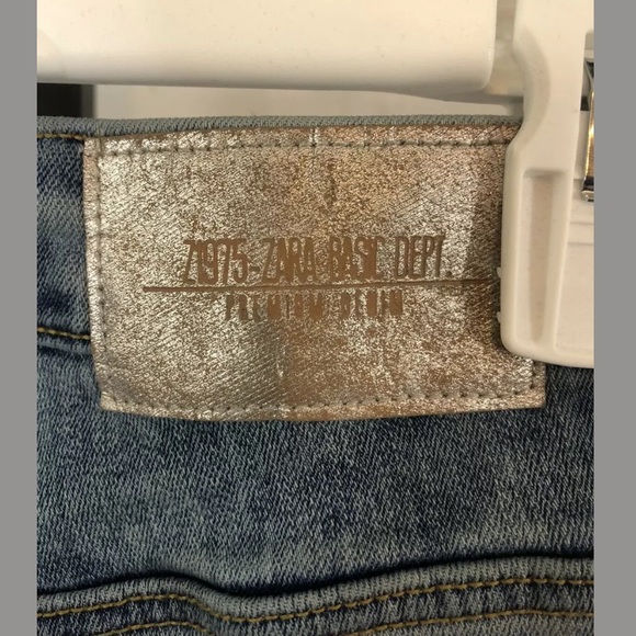 Zara Basic Z1975 Jeans Distressed Ripped Skinny - Picture 7 of 10